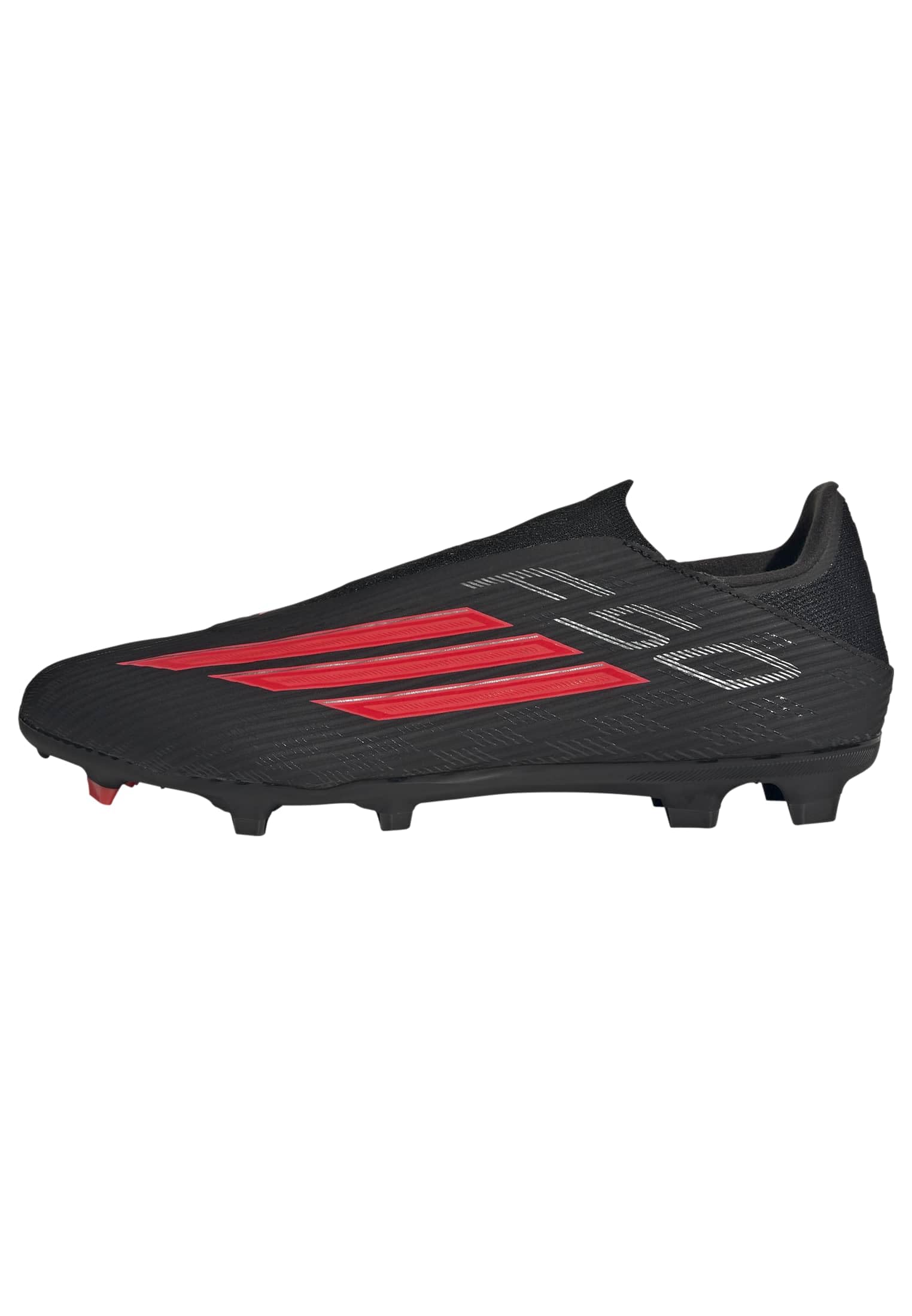 adidas Unisex F50 League Laceless Firm Ground/Multi Ground Football Boots, core Black/Lucid red/core Black, 39 1/3 EU