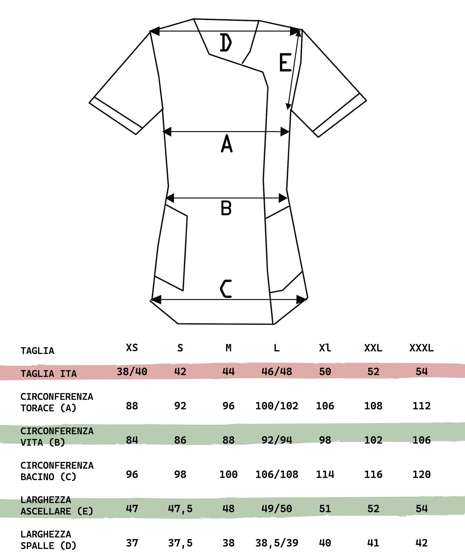 fratelliditalia.org Divisa da donna completo per estetista taglie da XS a XXXL made in italy Stampa inclusa su Tessuto PERSONALIZZA con Il Tuo Logo