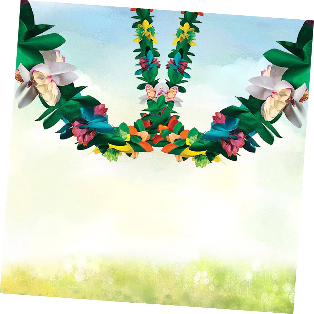 PRETYZOOM 6 Stk Party-Banner Blumenbanner Luau- -Banner hawaiianisches Partybanner Blumendekoration hawaiianische Partydeko hawaiianische papiergirlande hawaiisch Papierbanner