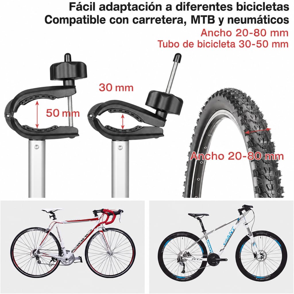 Adaptador para Barra Transversal de Bicicleta (32 kg/70 lbs) – Barra Transversal Superior Ajustable – Barra adaptadora para Bicicletas (Portabicicletas Bola)