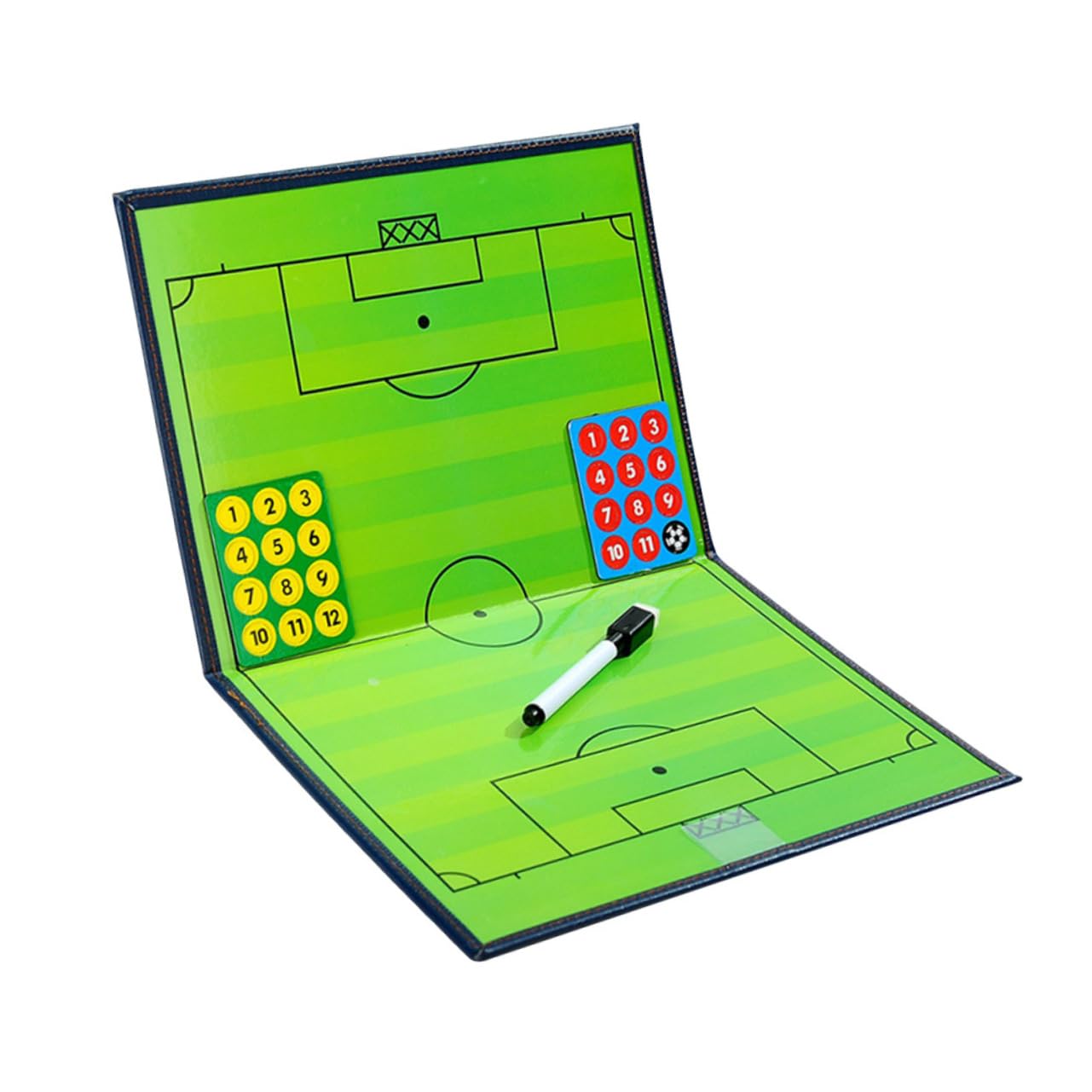 Mikikit Reusable Football Dry Erase Board Creative Soccer Clipboard with Back Markers