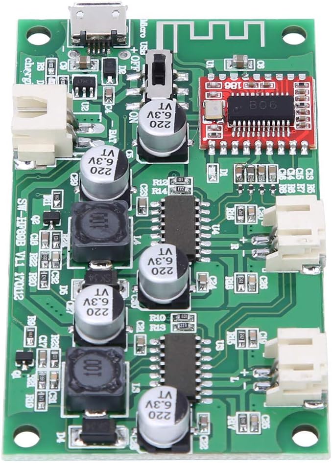 Audio Amplifier Board, Practical Amplifier Board Two-Channel Convenient Stereo with HF69B for Speakers