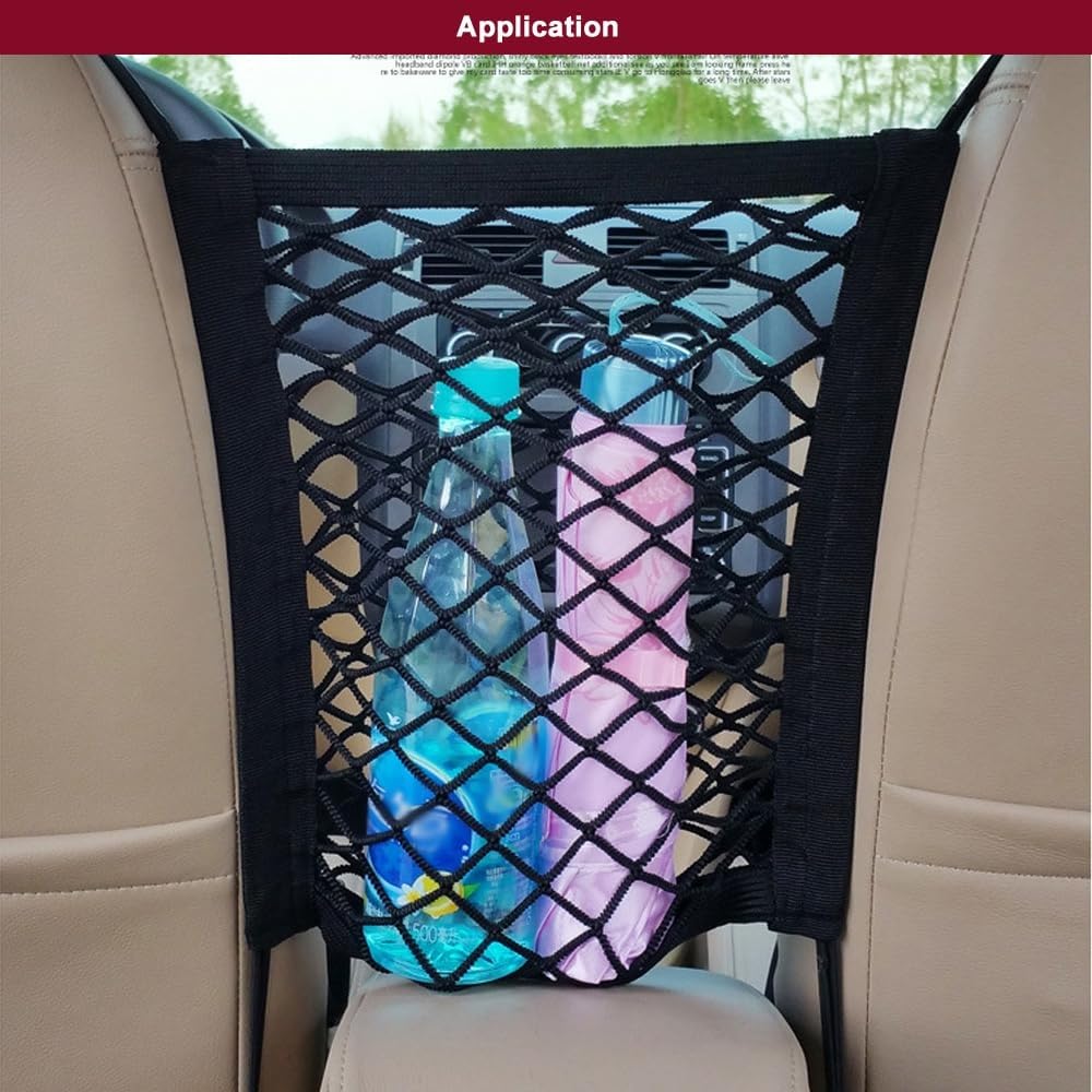 Lot De 2 Organisateurs De Siège De Voiture, Avec Support De Table À Manger Pliable, Livré Avec Barrière De Filet Pour Voiture De Chien, Pour Jouets, Collations Et Articles De Voyage Essentiels Etc
