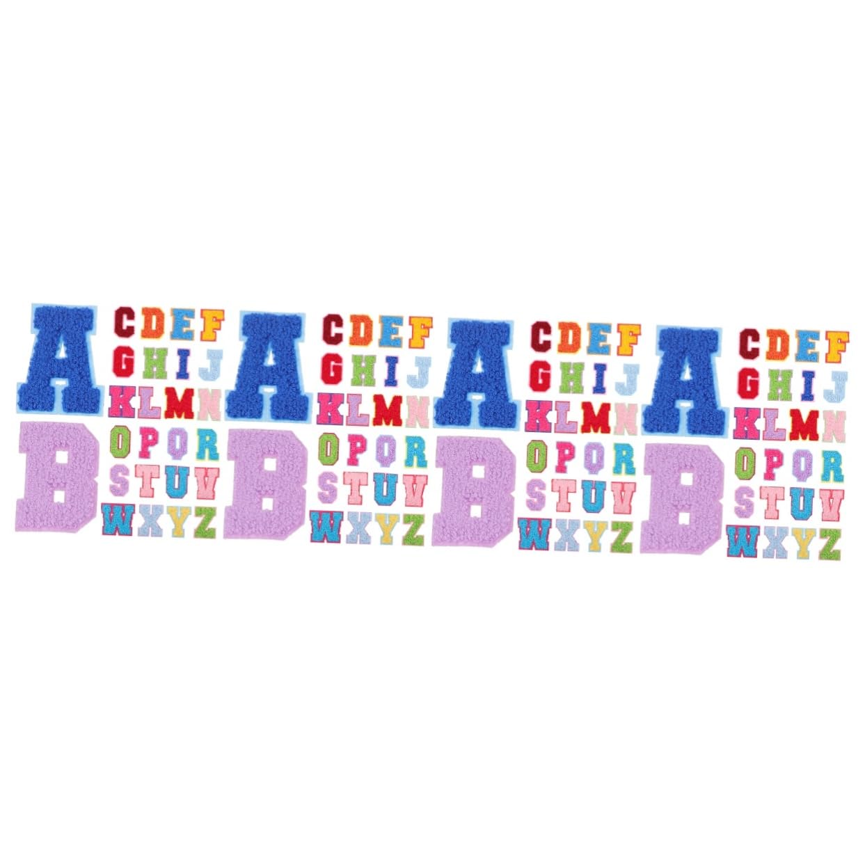 Lurrose 104pezzi Toppe Termoadesive Lettere Per Abbigliamento Patch Ricamati Colorati Per Decorazioni Fai Te Facili Da Applicare Su Pantaloni e Zaini