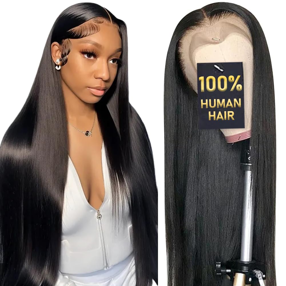 13x6 Full Lace Frontal Human Hair Wig 250% Density Pre-Plucked Natural Hairline Afsisterwig - 13x6 Full Hair Transparent Lace Human Hair 250  main image 4