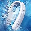 1S Cool Down 30°F Neck Fan with Double Semiconductor Coolers, 360° Surrounded Personal Fans Air Conditioner that Blow Cold Air, 8H lasting Portable Fan with 3 Speed, Gifts for Men Women Outdoor Travel