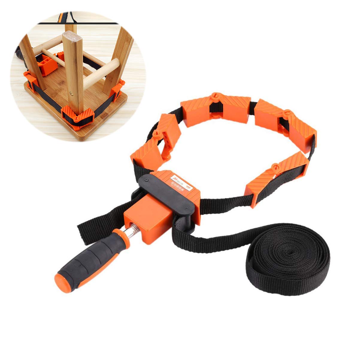 Tenditore a nastro in nylon 4 m con 4 ganasce, telaio multifunzione per legno