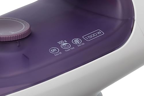 Miniatura 3 de Panasonic NI-S630 Hierro de vaporseco, ergonómico de 1500 W con suela de cerámica y ranura en forma de U, apagado automático y anti-calc