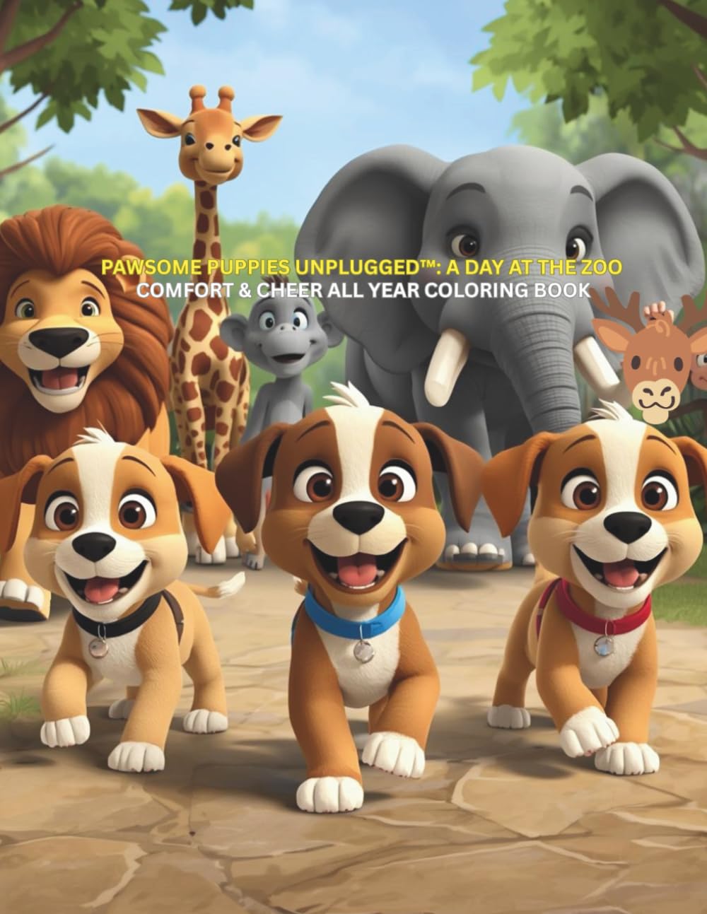 Pawsome Puppies Unplugged™: A Day At The Zoo: Comfort & Cheer All Year Coloring Book