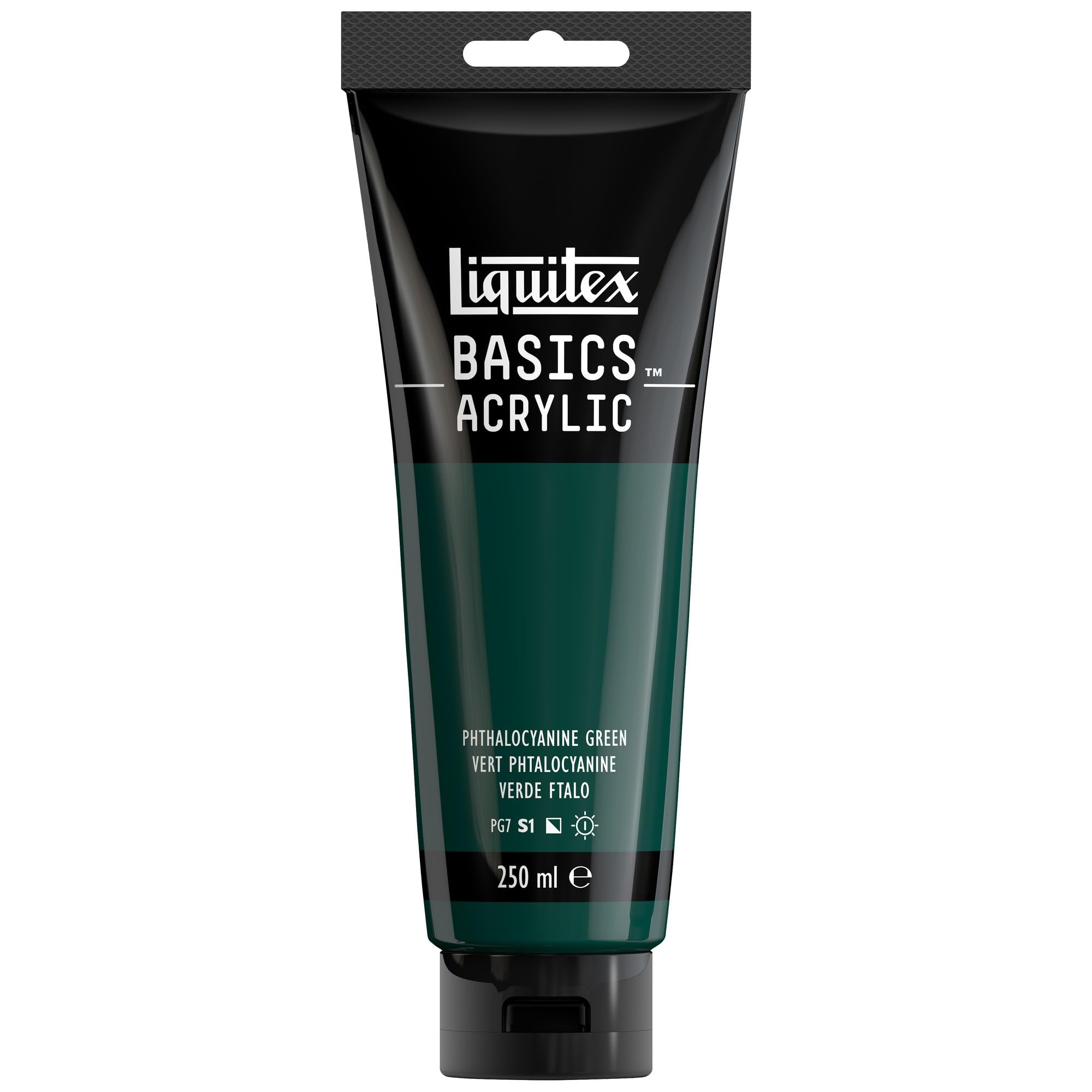 LIQUITEX 88700226 Basics Acrylic Paint, Phthalocyanine Green, 250 ml Tube