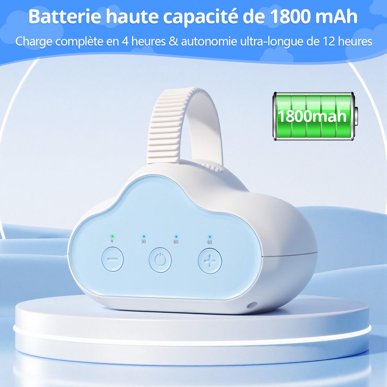 Balançoire Automatique Pour Bébé,Rechargeable,3 Intensités de Balancement Réglables,Minuterie 30-60-90 Min,Silencieuse,pour Poussette et Buggy