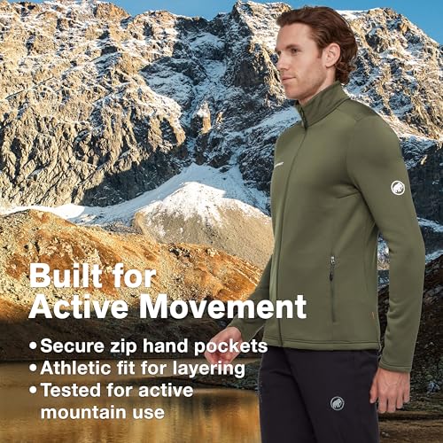Image of Mammut Mens Outdoor Midlayer Jacket, Warm and Breathable Insulated Performance Zip-Up for Hiking and Running