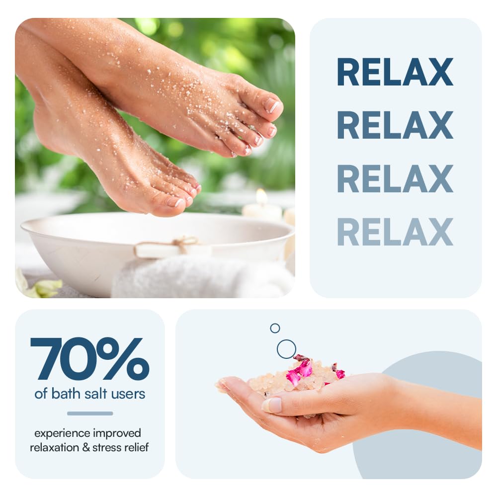 Bubble Me Spoil Yourself Bath Salt | Luxurious Aromatherapy | Soothes & Nourishes | Epsom & Pink Salt Blend | Hydrating Glycerin | Pure Essential Oils | - Image 2 thumbnail