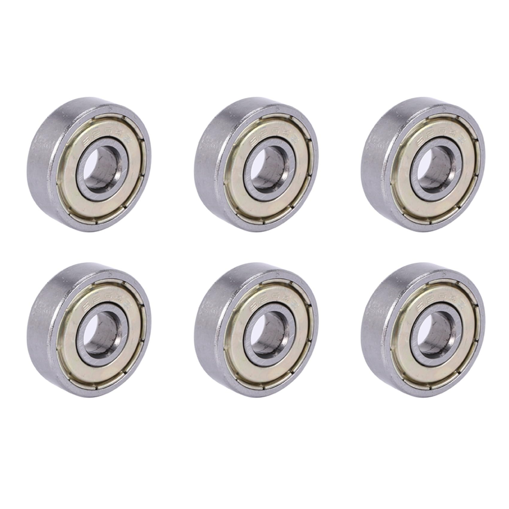 Ctrlzs Silver 6X 626Z Double Sealed Ball Bearings 6X19x6mm Carbon Steel