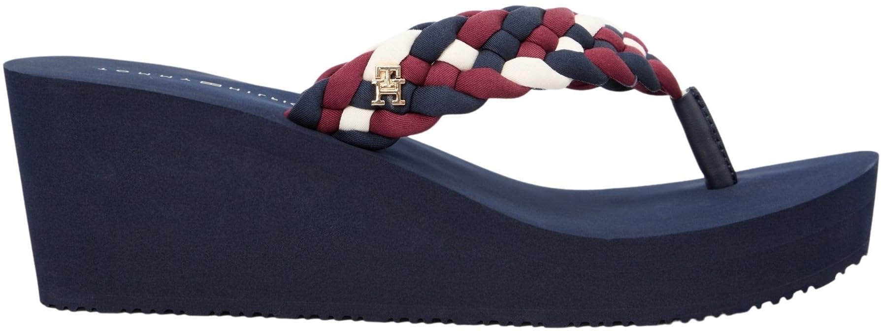 Tommy Hilfiger TH Wedge Braided Summer Sandal Fw0fw09198, Chanclas Mujer