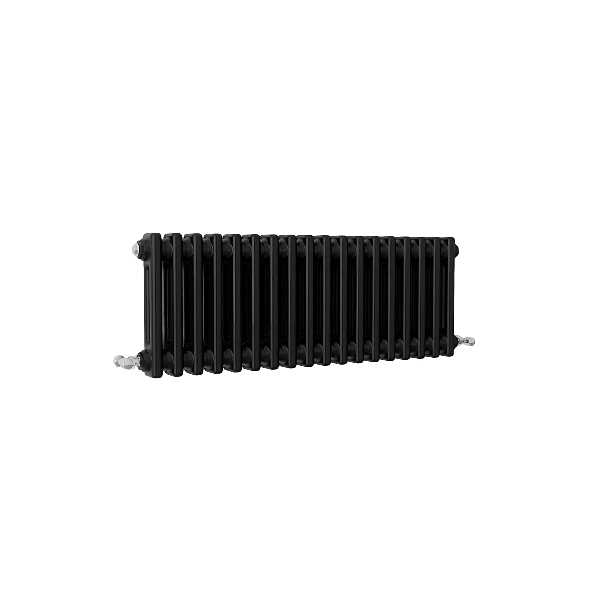 SLINE SANITARY Traditional 2 Column Cast Iron Style Radiator Horizontal Black 300x830mm