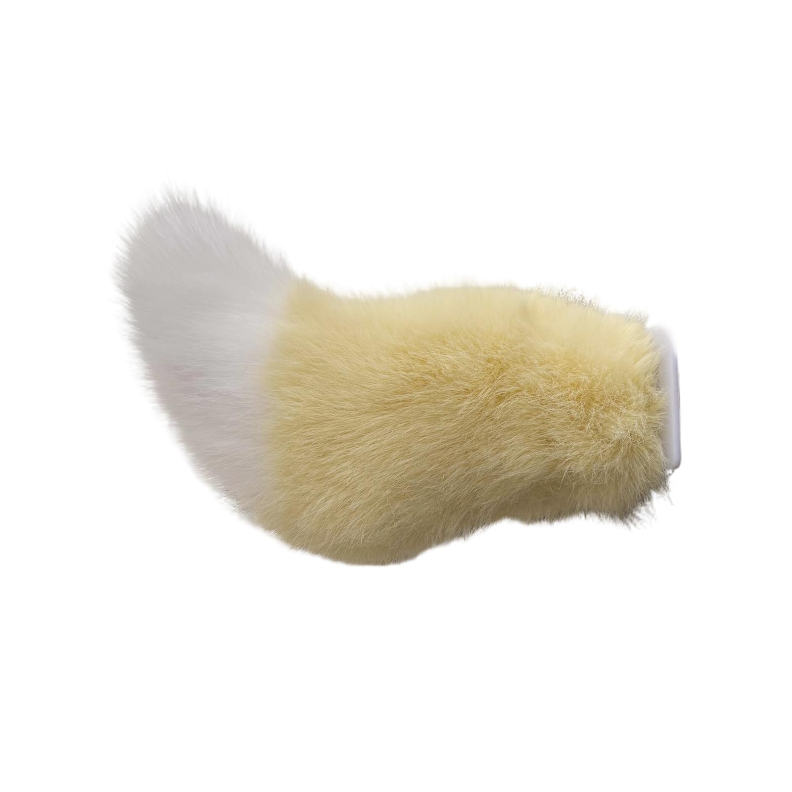 sugerou Furry Car Tail Decoration with Remote Control - Swinging Motion, Easy Install Adhesive Buckle, Removable Soft Faux Fur Car Accessory for Anime Cosplay, 30cm, Rechargeable, USB B