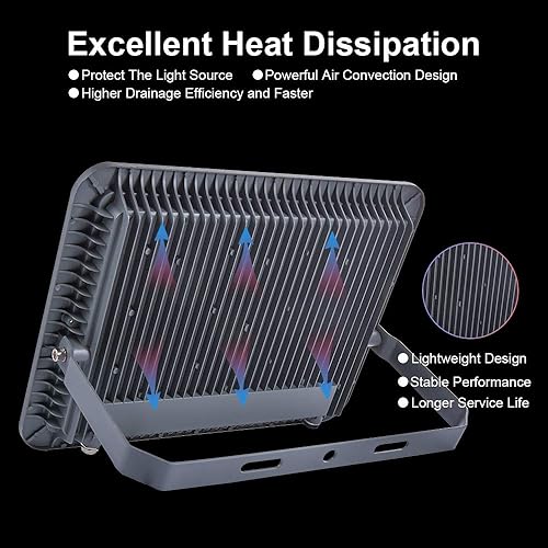 Miniatura 6 de Paquete de 2 luces LED de inundación de 50 W para exteriores, luz de trabajo LED de 5000 lúmenes, IP65 impermeable, luz diurna de 6000 K, luz blanca