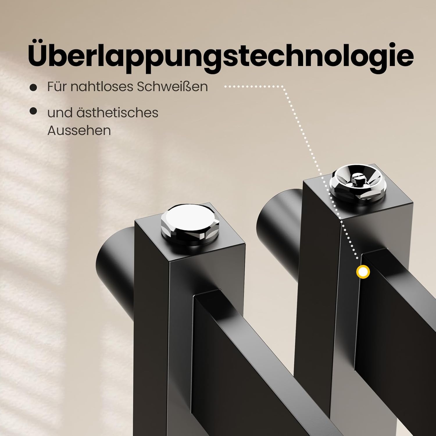 EMKE Bathroom Radiator showing waterproof design with water droplets