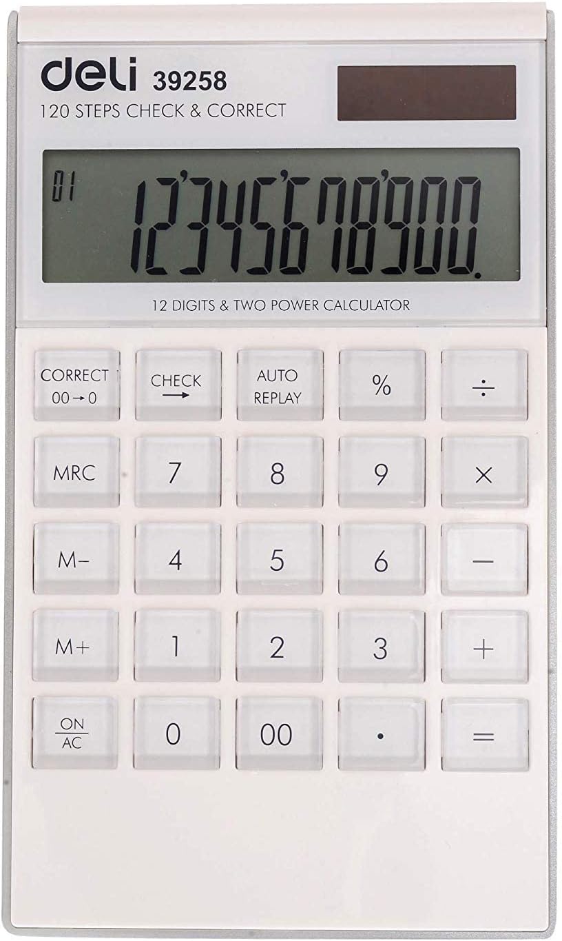 deli W39258 Calculator, White