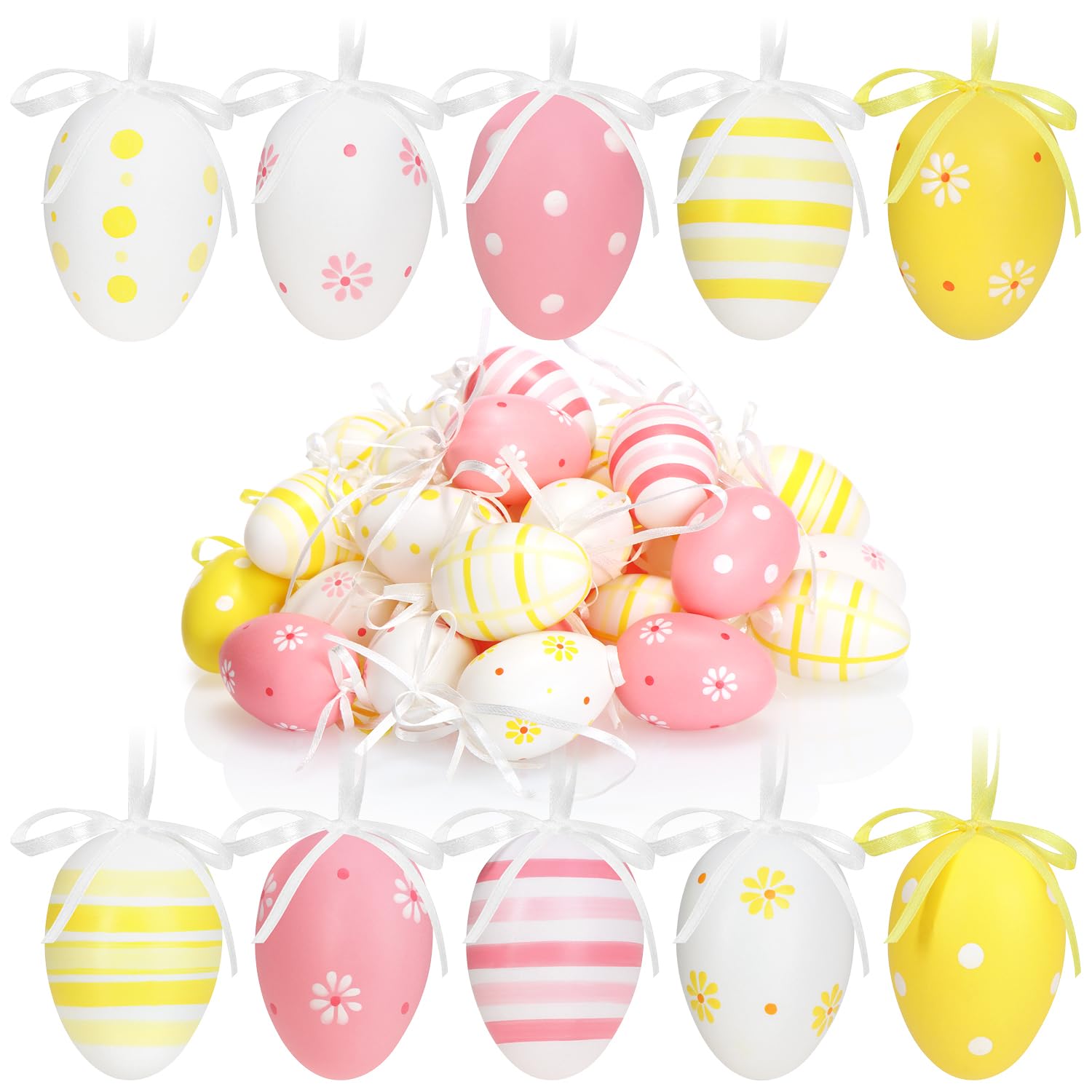 EXCEART 4 Pezzi Rami Di Pasqua Con Uova Colorate, Decorazioni Fai Da Te Per Composizioni Floreali E Addobbi