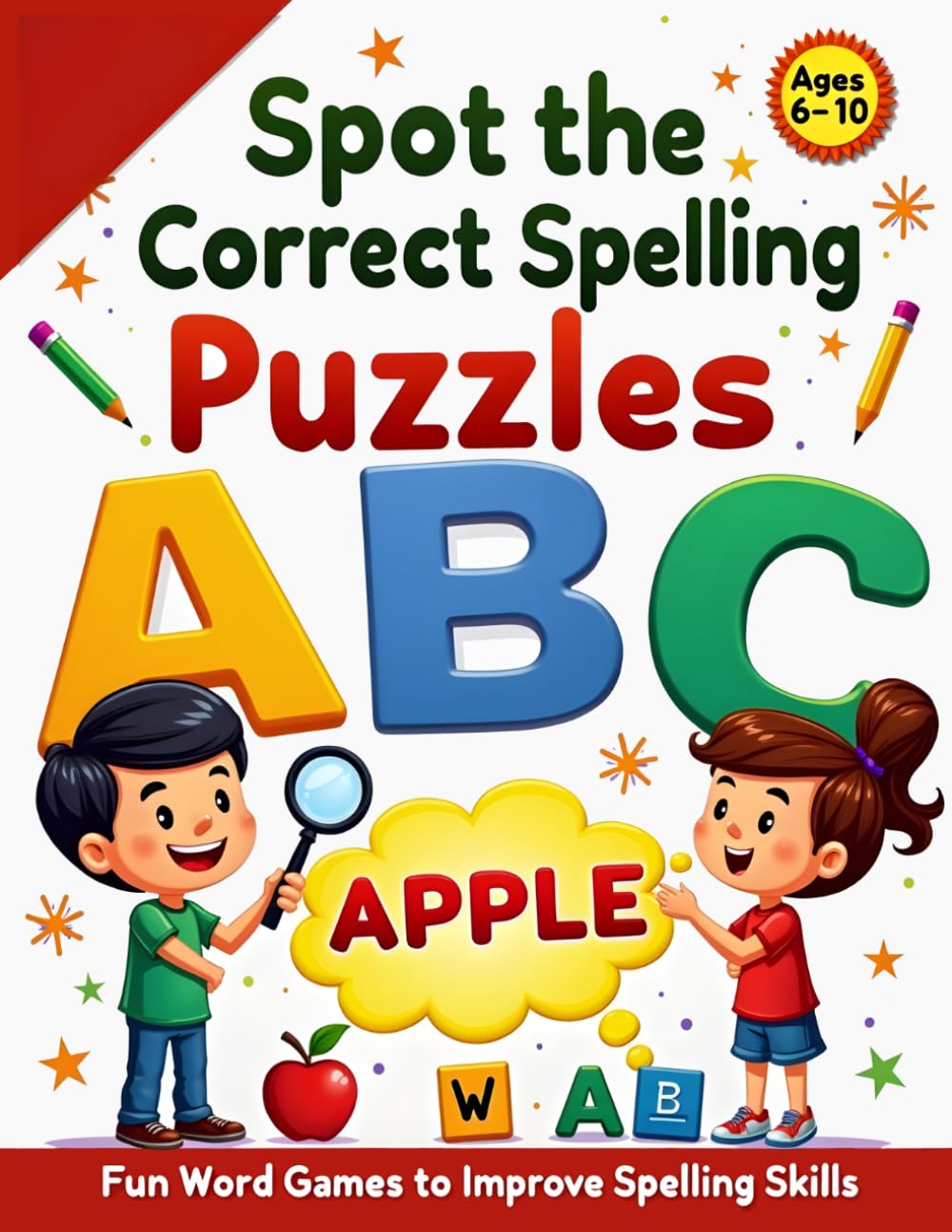 Spot the Correct Spelling Puzzle Book for Kids Ages 6–10: Fun Word Games to Improve Vocabulary & Learning Skills