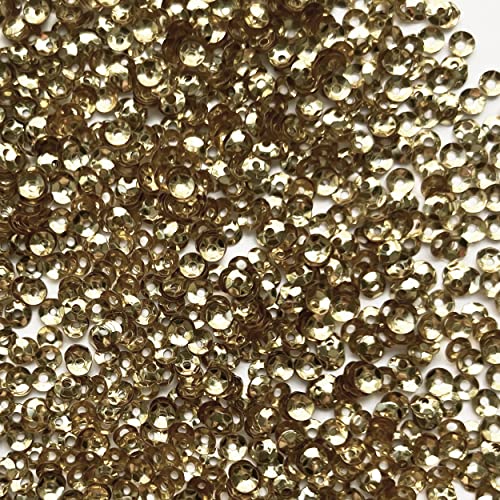 4mm Cup Sequins Rich Gold Shiny Metallic Made in USA