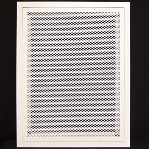 24 X 12 Aluminum Return Filter Grille with Easy Push Self Lock & Re-Useable Mesh Filter - Return Air HVAC Vent Duct [Outer Dimensions: 25.2w X 13.2h