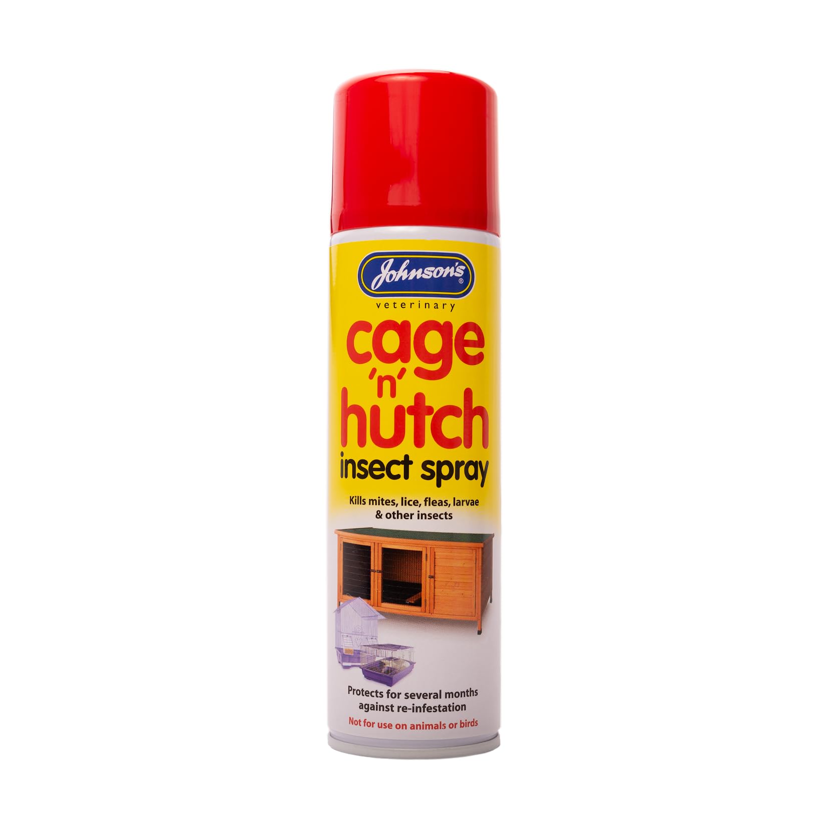 Johnson's Cage and Hutch Spray 250ml - Aerosol Housing Treatment with Permethrin and Insect Growth Regulator