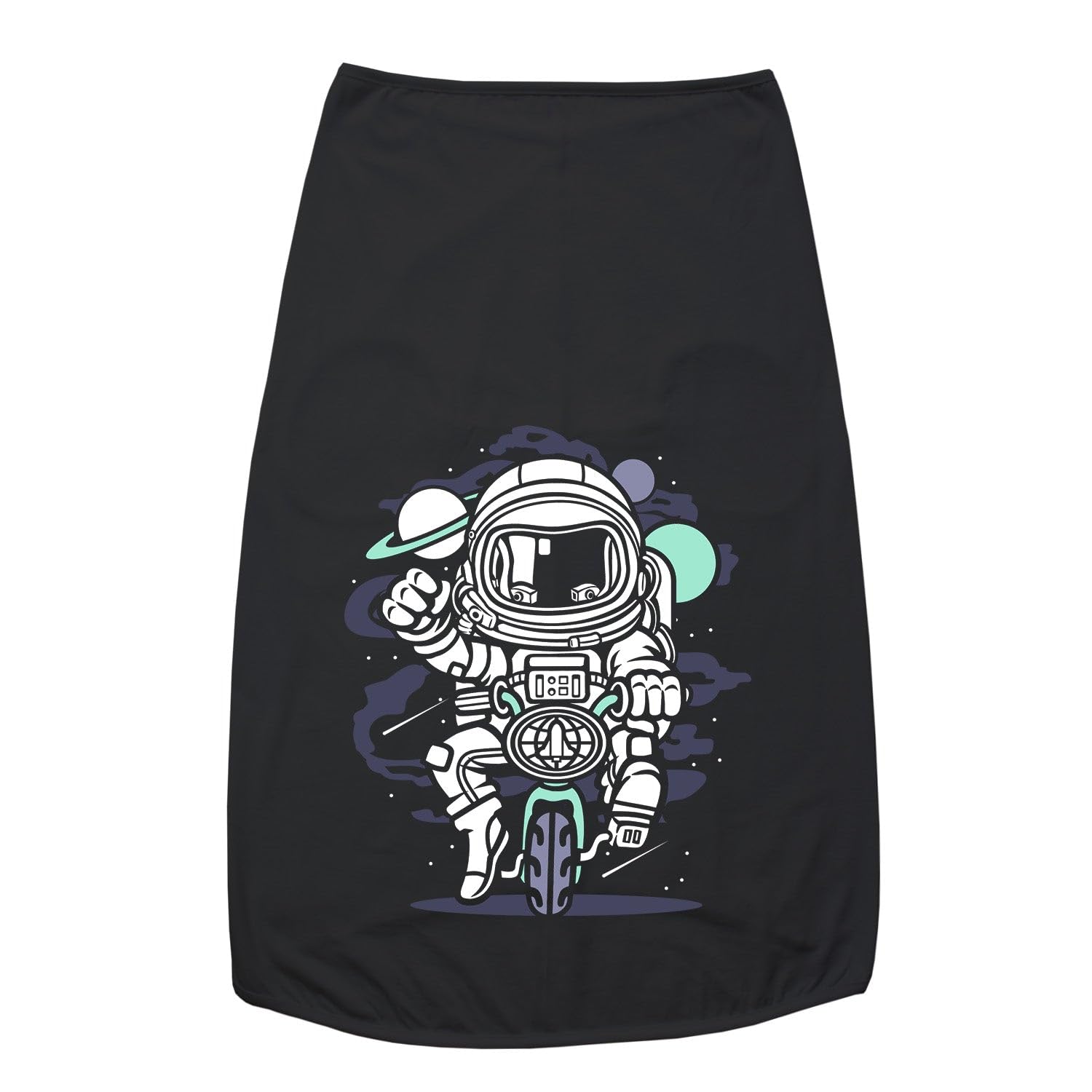 Funketti Summer Dog T-Shirt Space Bike Printed Round Neck Sleeveless Tank/Tee Comfort, Breathable, Lightweight Dog Clothes/Apparel for Small/Medium and Big Dogs Breeds.(Black/XXL) (B0CCLFB3J7) Amazon Price History, Amazon Price Tracker