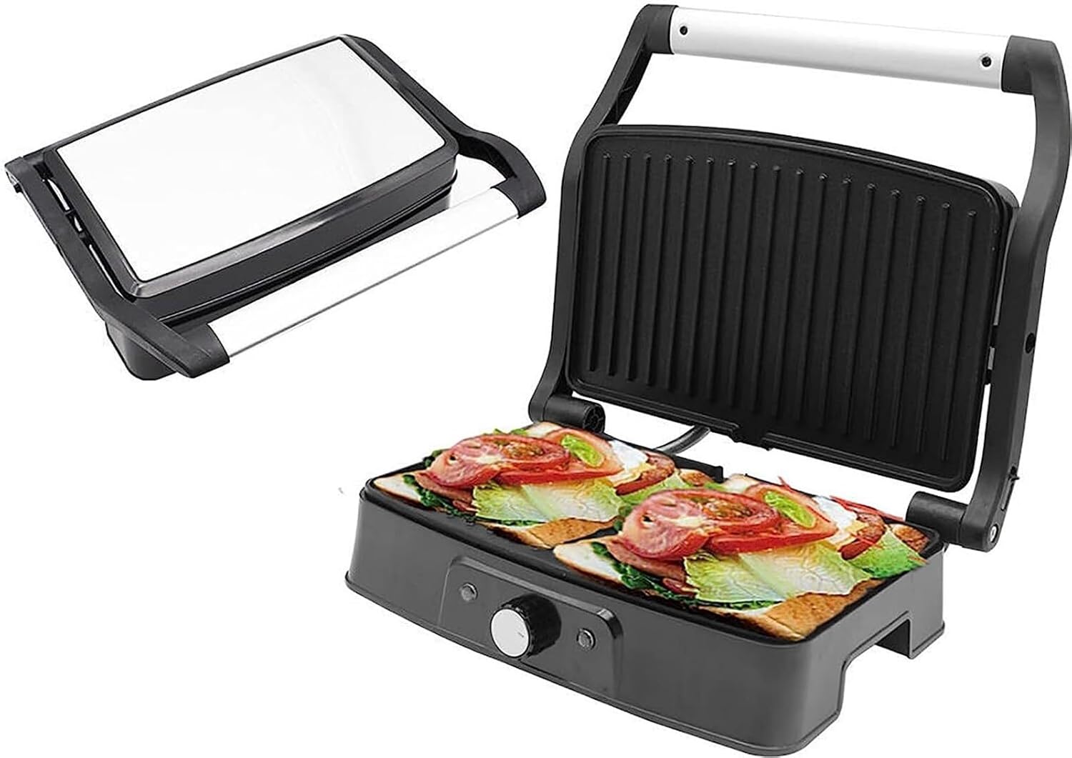 Sandwich Panini Press Grill, 1500W Commercial Panini Press