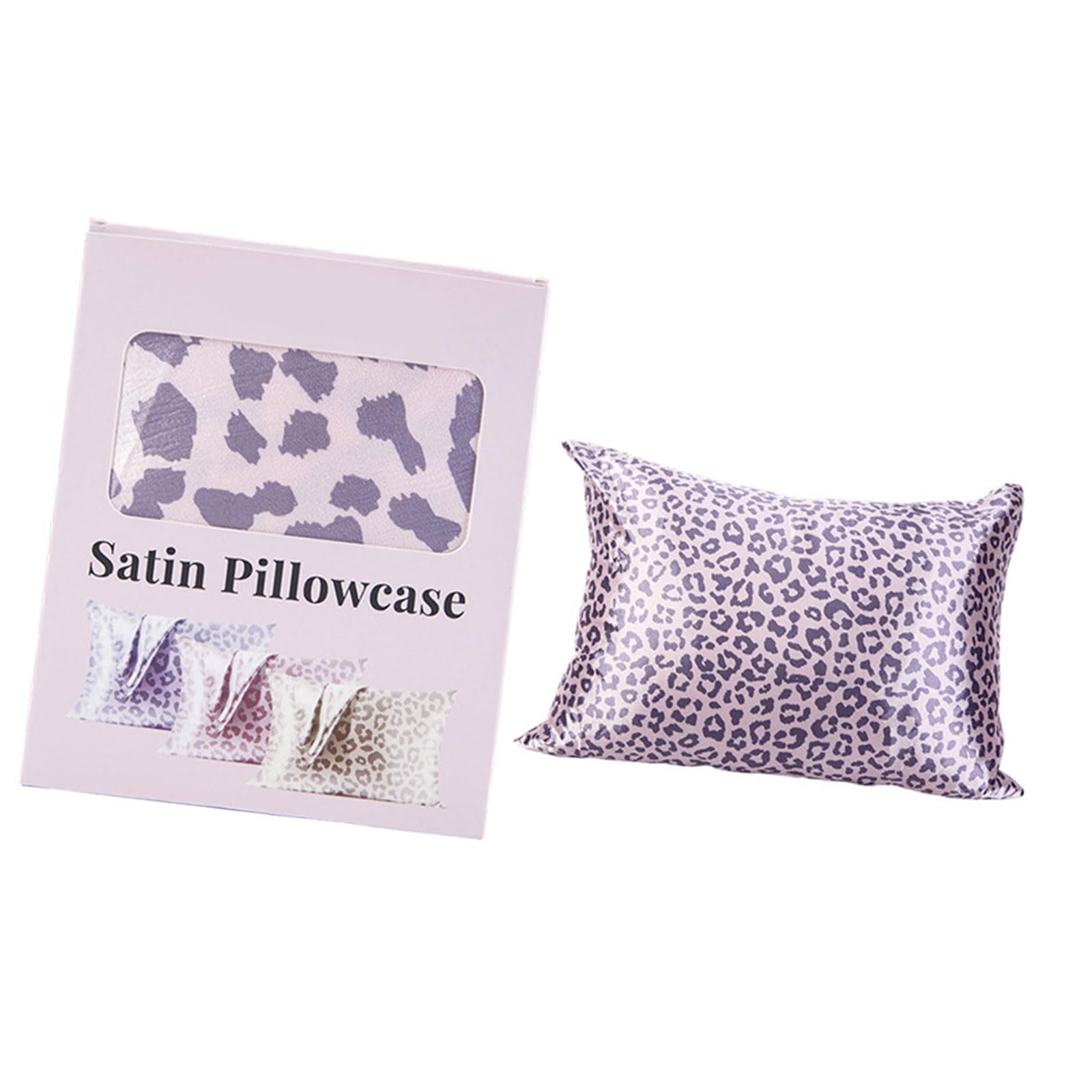 Tsophreniq Fashionable Leopards Pattern Satins Pillow Case for Hair and Skin Cooling Pillowcase Standard Size Machine Washable Satins Pillowcase