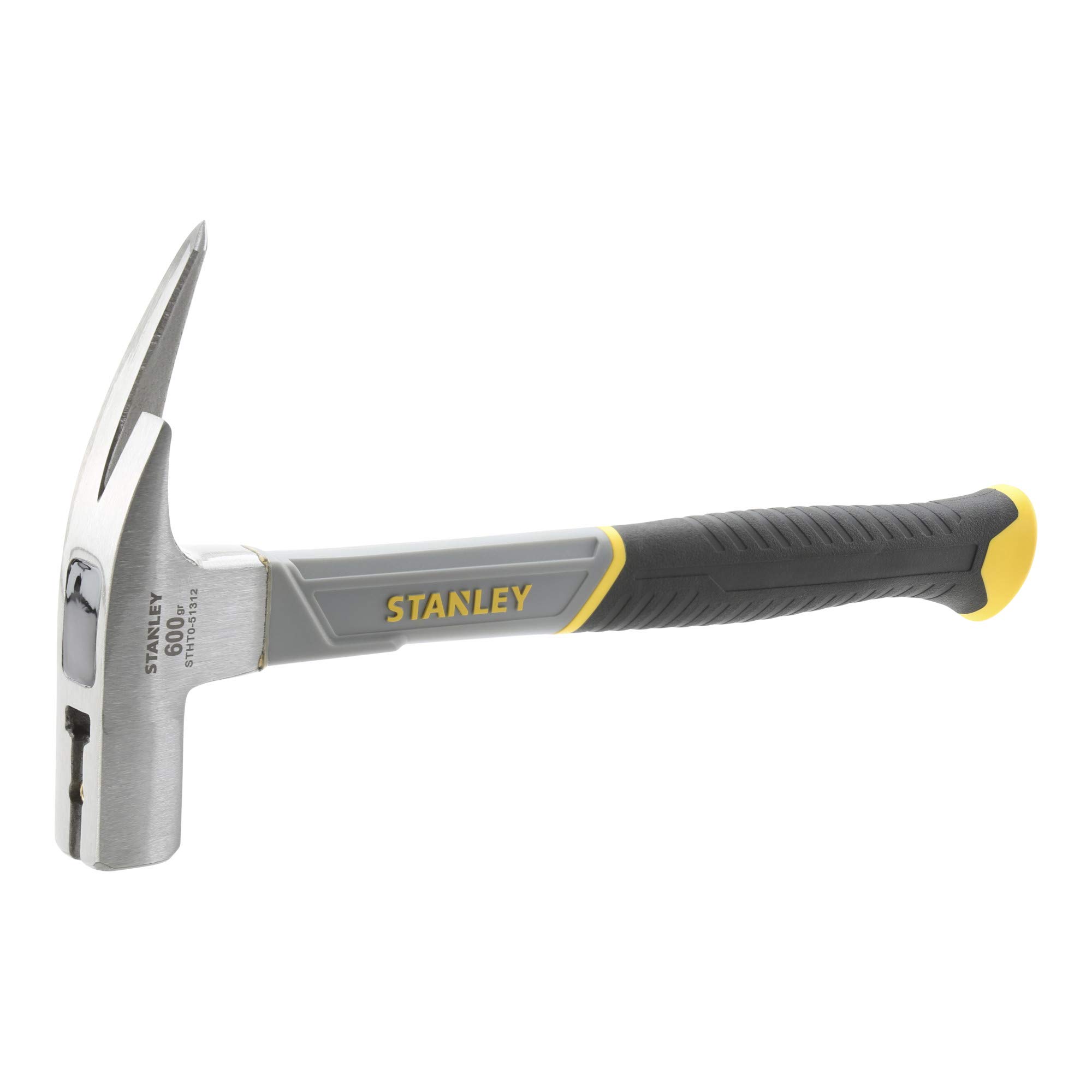 Stanley Martillo de carpintero de fibra de vidrio STHT0-51312 (600 g, 336 mm de longitud, con núcleo de fibra de vidrio, cabeza pulida, mango antideslizante de dos materiales, equilibrado óptimamente)