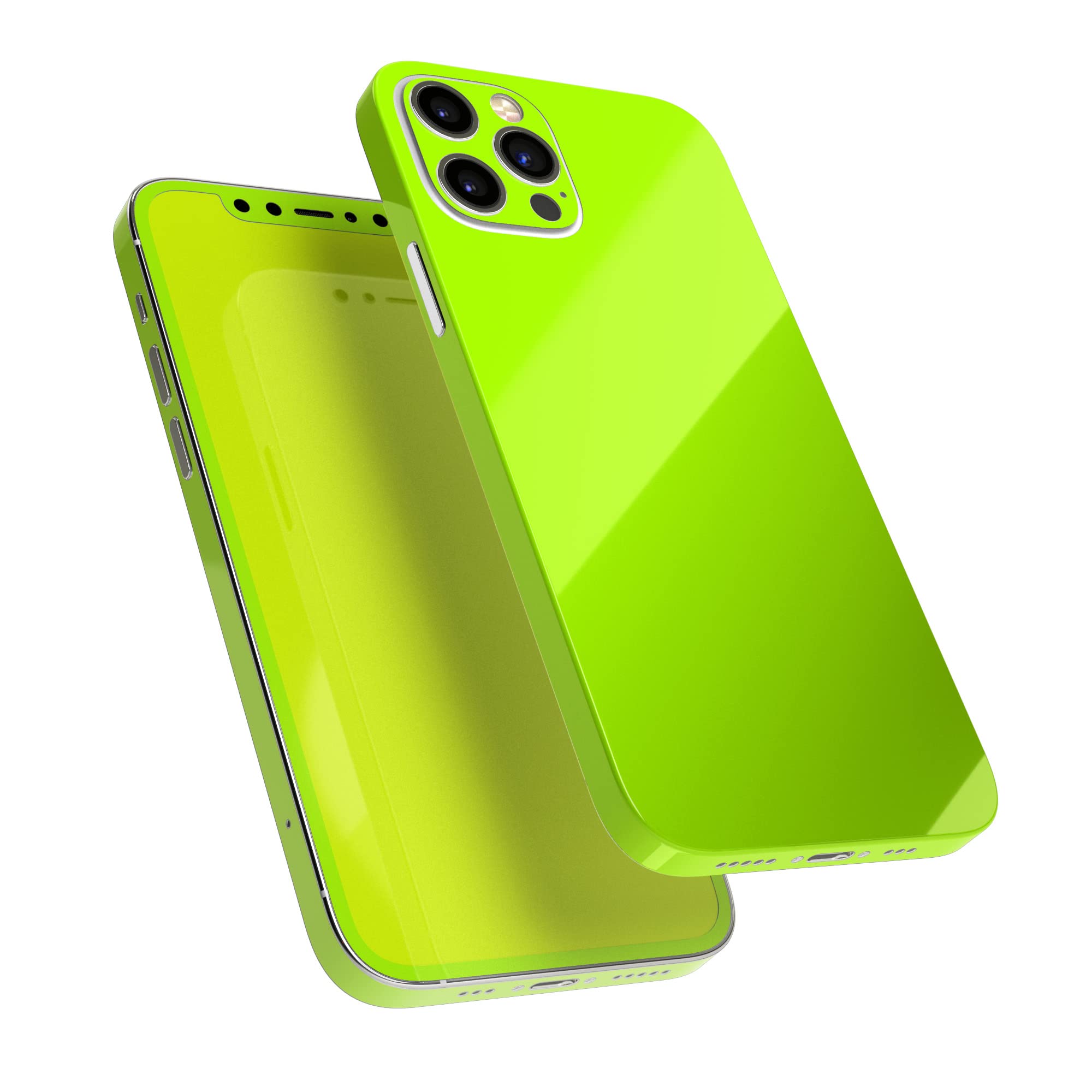 Design Skinz - Compatible with Apple iPhone 13 Pro - Protective Vinyl Decal Wrap Skin Cover (Screen Trim & Back Glass Skin) - Solid Green V3