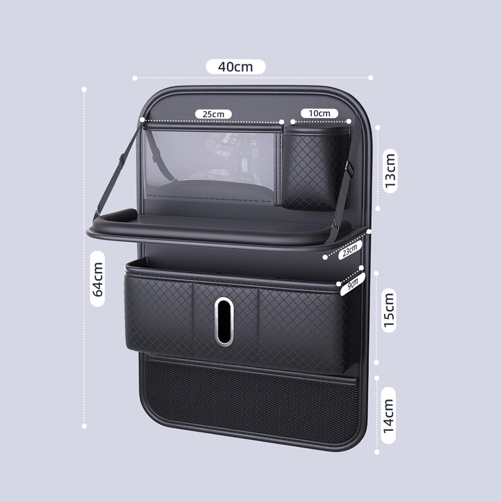 Generico Organizer Sedile Auto per VW Golf/Passat/Tiguan/Polo, Universale Pelle Organizzatore Posteriore Impermeabile con Tavolo Pieghevole per Bambini Adulti Camper