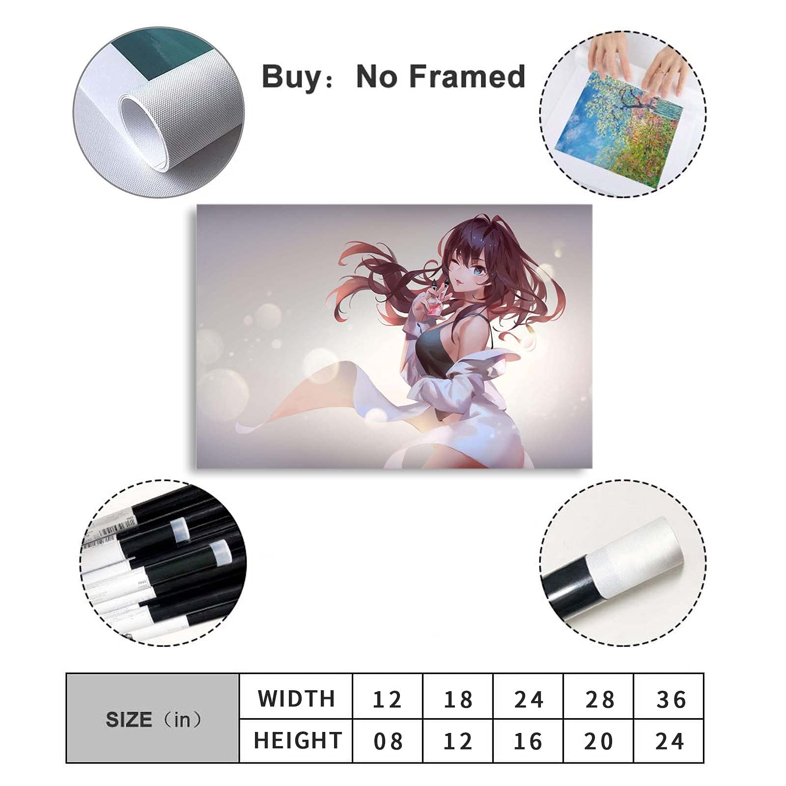 Amazon.co.jp: かわいい女の子アニメポスター、高精細壁画