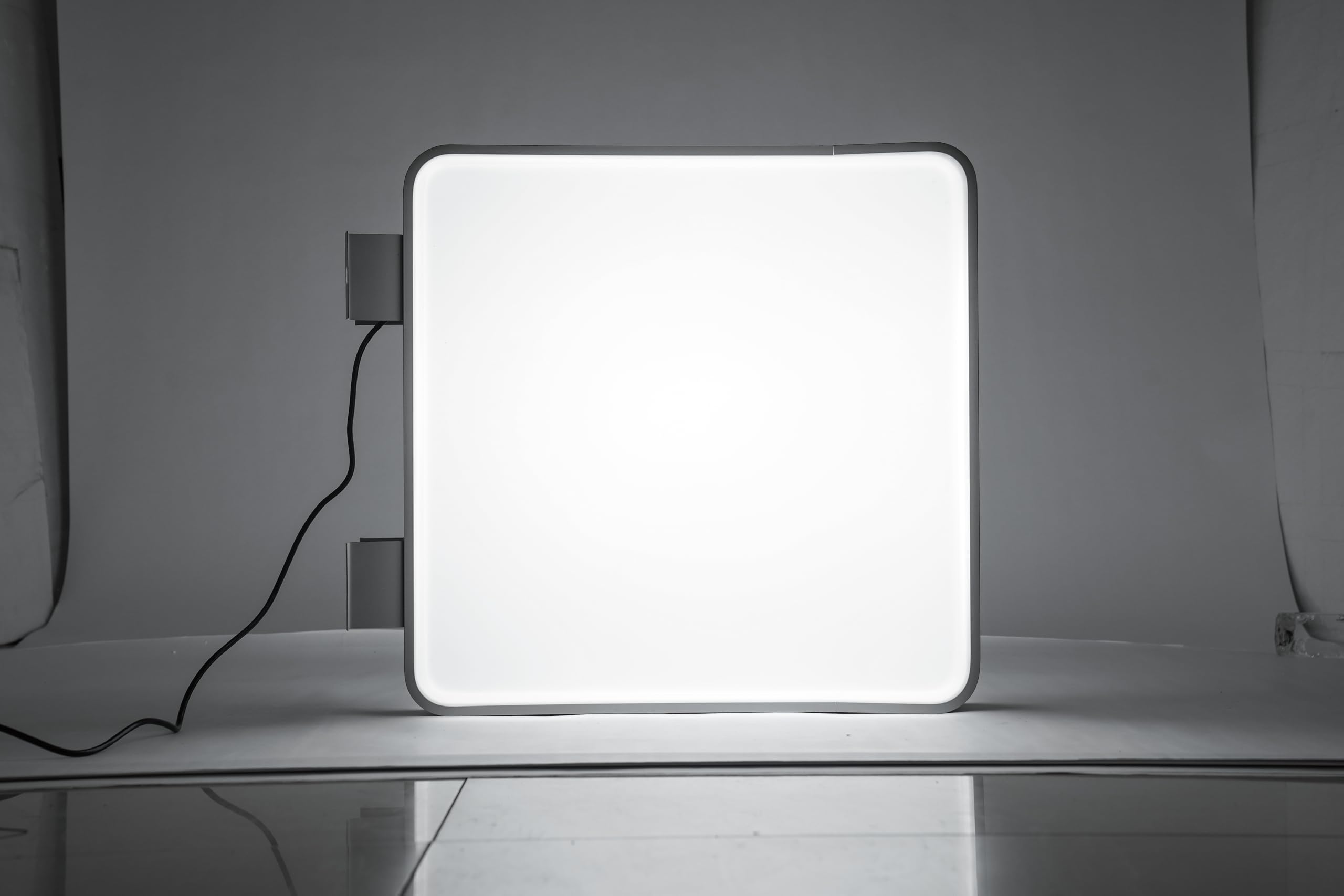Caja de luz LED publicitaria de doble cara, caja de publicidad luminosa 60 x 60 cm, resistente al agua IP65, 1600 lm, 10000 K, acrílico blanco, publicidad luminosa para supermercado, cafetería, larga