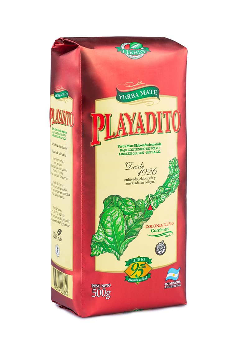 Playadito Yerba Mate Despalada 500g – Pack de 1, Yerba Mate Argentina Sin Palo, Sabor Intenso, Energía Natural, Alternativa al Café