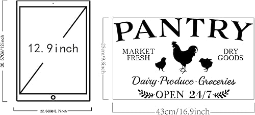 Miniatura 2 de SUPERDANT Pegatinas de pared para habitación de despensa, mercado de productos secos, decoración de pared fresca, calcomanía de puerta de vidrio