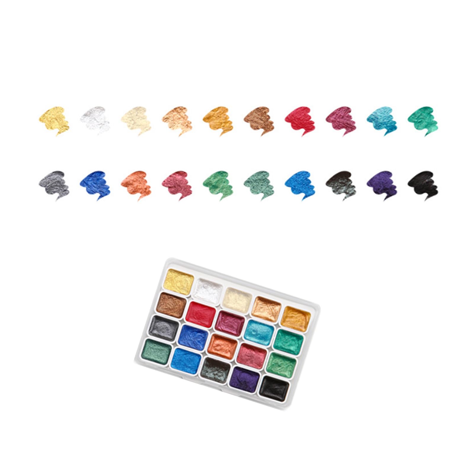 Hsioluted Forbidden City 20 Colors Pigment Watercolor Paint Set Pearlescent Watercolor Pigment Painting Supplies For Hobbies Painter