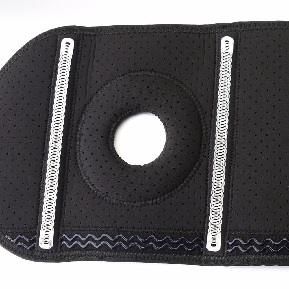 Rodillera de compresión Ajustable para el tendón rotuliano para Hombres y Mujeres: Dolor de Artritis, recuperación de Lesiones, Correr, Entrenamiento, (Negro) 220403 (Color : B)