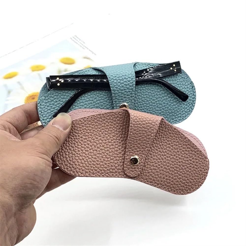 2/4/6 szt. etui na okulary damskie skórzane miękkie okulary torba uchwyt moda przenośne okulary przeciwsłoneczne akcesoria etui na okulary okulary pudełko na okulary 1 szt. (niebieski, 6