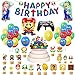 Décorations Fête Thème de Super Mario Ballons Mario Bros Bannière Joyeux Anniversaire Mario Bros Ballons Aluminium pour Anniversaire de Super Mario Décoration de Gâteau Mario Bros