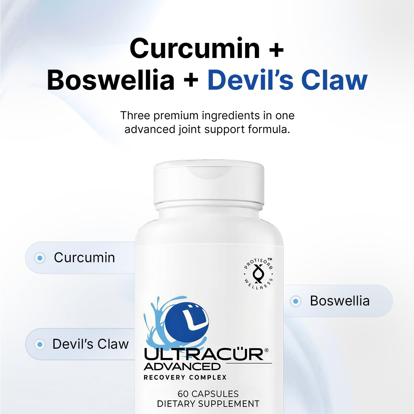 Advanced Joint Support Supplement with High Absorption Curcumin - Extra Strength Protisorb Liquid Protein Scaffold - Supports Mobility & Flexibility with Devils Claw & Boswellia - 60 Capsules — Amazon image 3