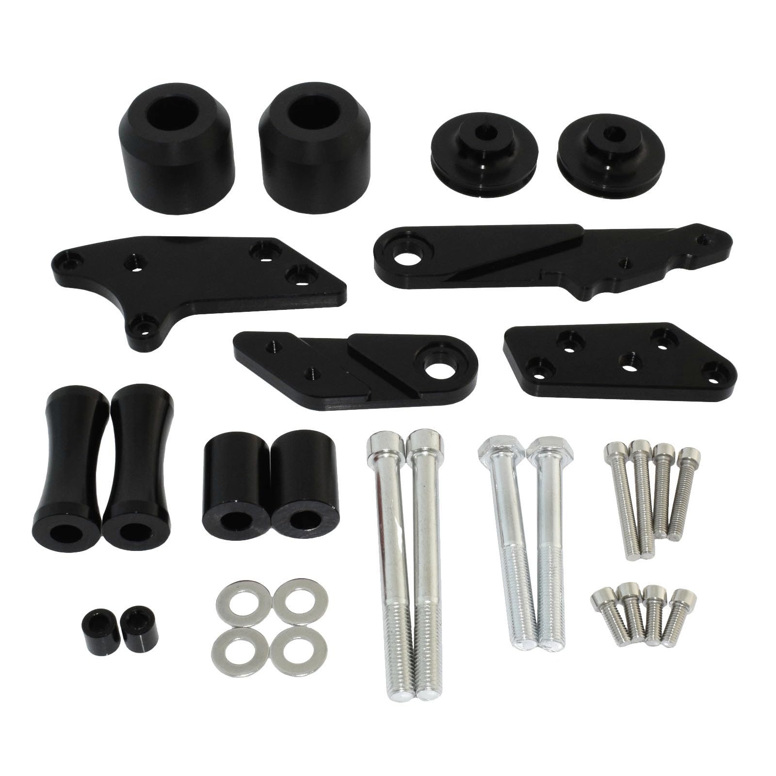 ESPEEDMTC Per HONDA CB500X CB500F 2019-2023 Tampone di protezione del paramotore Coperchio della protezione del cursore del telaio Protezione anticaduta (Nero)