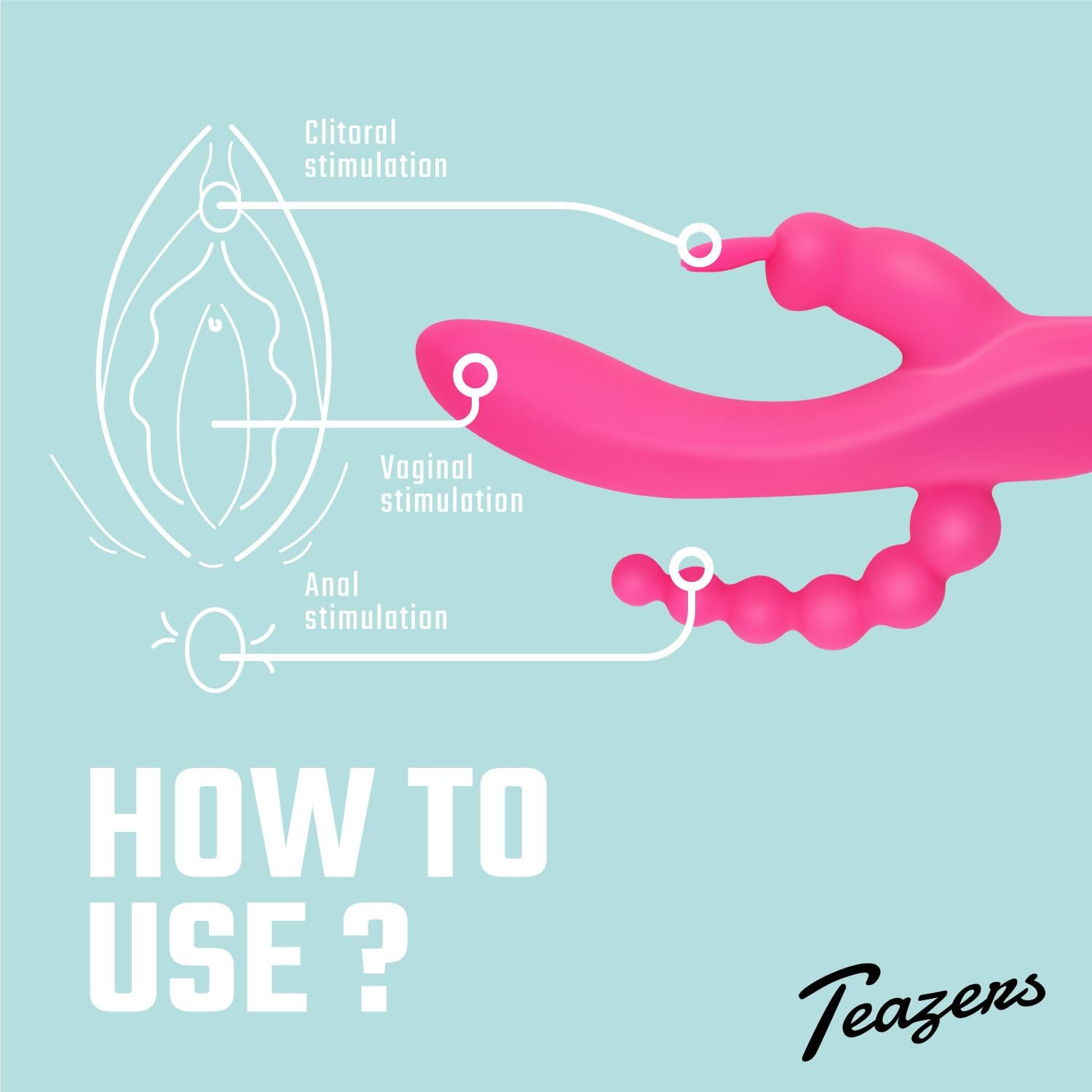 Teazers Doppio Vibrator Per Coniglio - Viola - 290 Gr