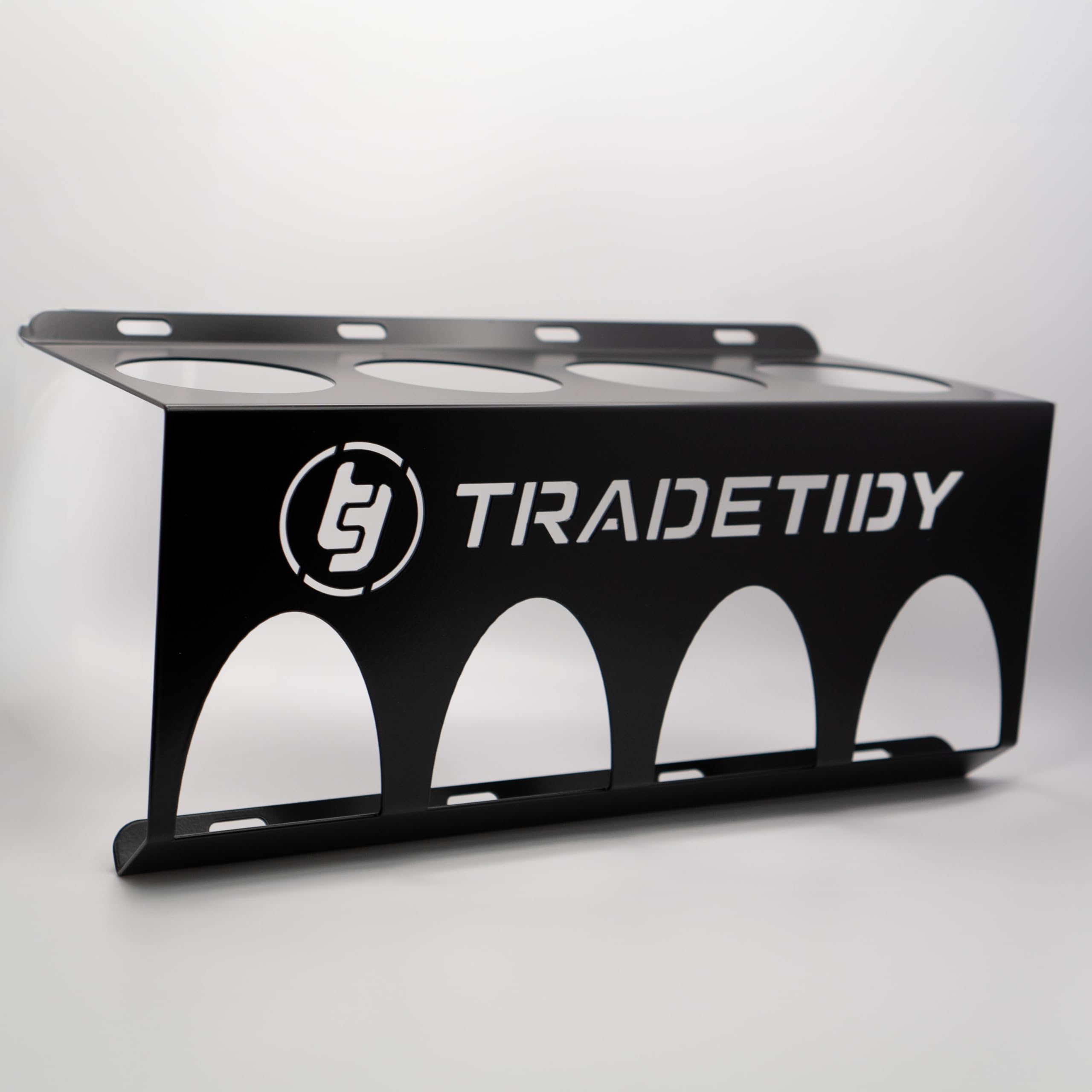 Tradetidy Supporto per bombolette spray, ideale per furgoni, garage, officine, realizzato in acciaio (nero)