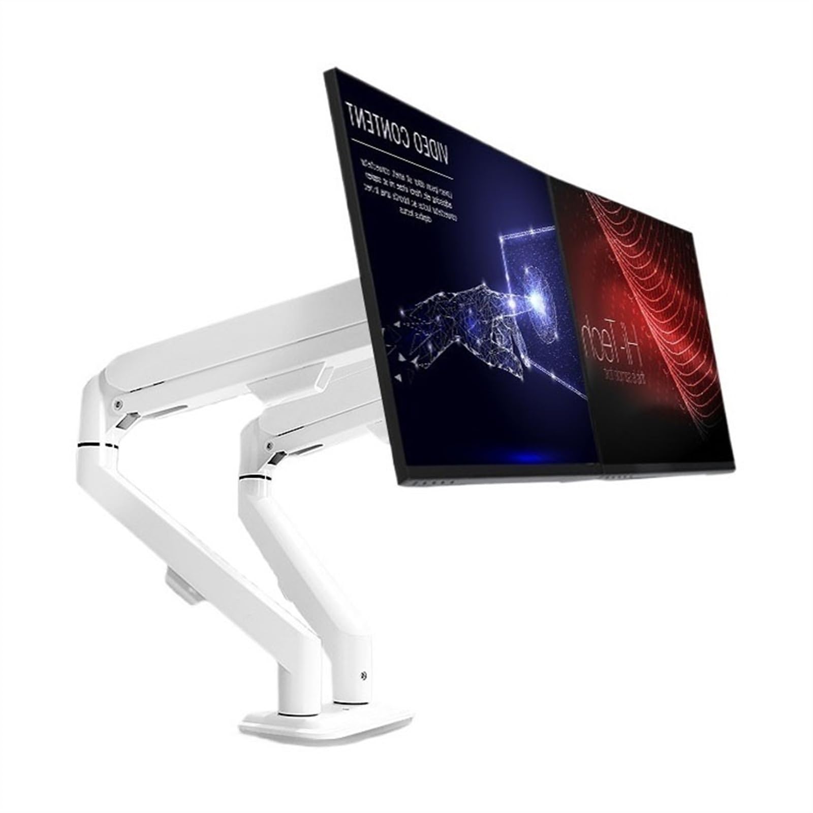 Aioneer Monitor Arm Dual Monitor Mount For 2 Monitors Up To 30 Inches, Gas Spring Dual Monitor Arms With Height-Adjustable/Tilt/Swivel/Rotate, 75Mm Or 100Mm Monitor Mount Arm