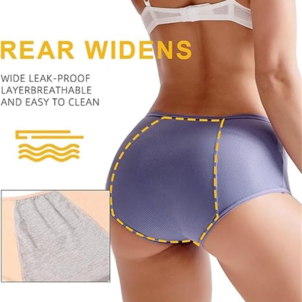 Culotte Fuite Urinaire Femme Lavable, Culotte Incontinence Femme Lavable, Taille Haute Culottes Pour Anti-fuites Réutilisables en Coton (Lot de 8,3XL)