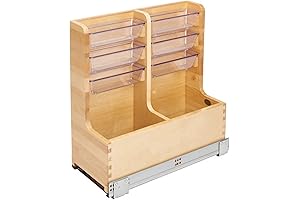 Reva Wood Vanity Sink Pull Out Organizer Cabinet